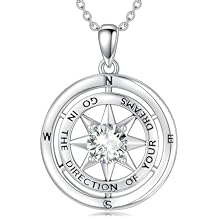 Compass Necklace for Women Compass Pendant Necklace Graduation Compass Jewelry Women Gifts