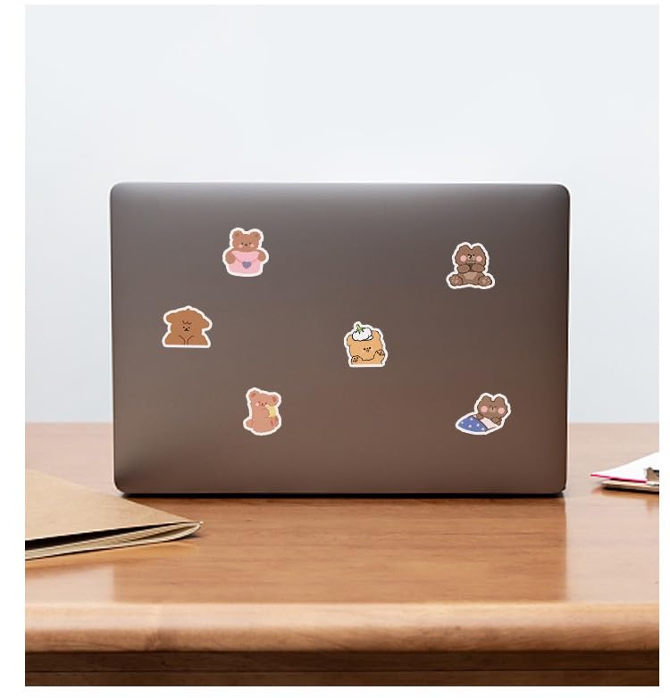 50 Adesivi Orsetti Kawaii Impermeabili Per Laptop, Valigia, Auto, Skateboard – Simpatici E Colorati - 2