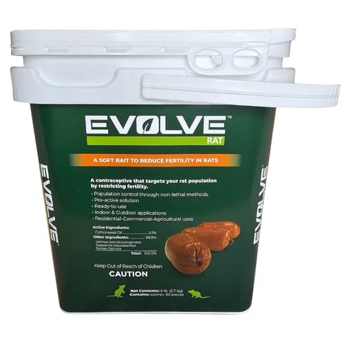 Evolve Rat Birth Control Soft Bait Sausages – 6 lbs | Scientifically Proven Rat Population Control...