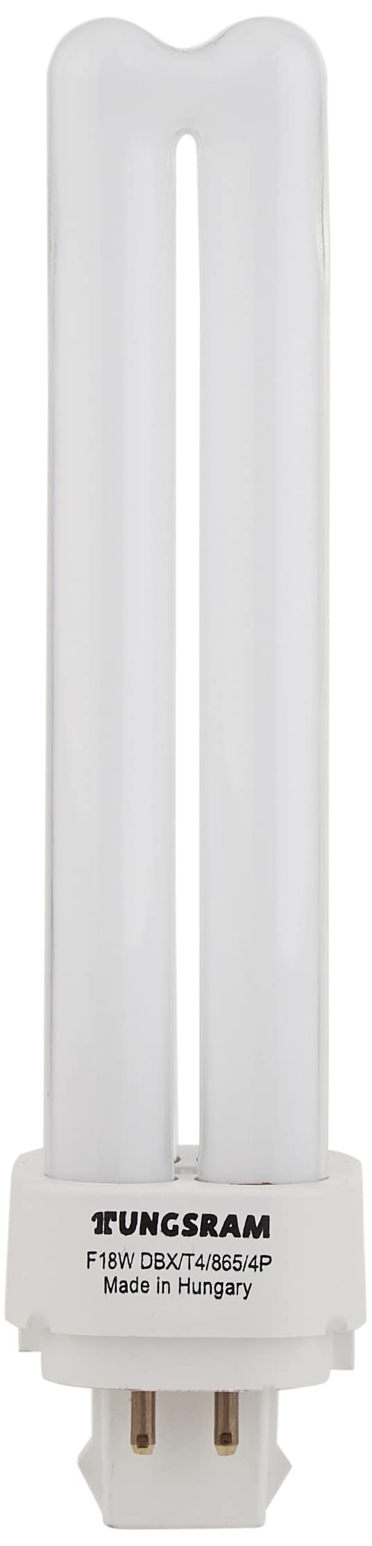 Tungsram 18W 4 Pin Day Light Pl Lamp, White, F18W Dbx/T4/865/4P, 93105987