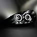 AKKON - For 2005 2006 Acura RSX Integra DC5 Black Projector Headlights Head Lamps Left + Right Side Assembly Set