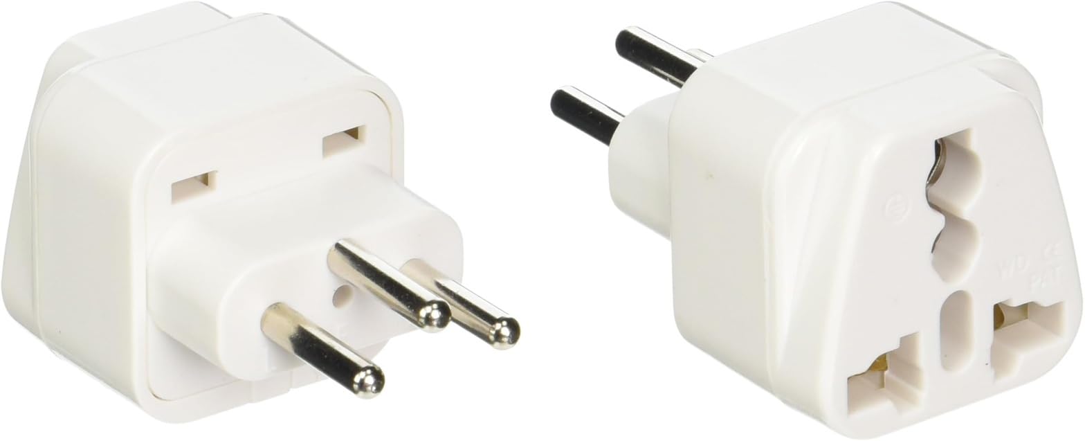 Ckitze USA to Switzerland Travel Grounded Universal Power Plug Adapter - 2 Pack - Type J - CE Certified for Mobile Cell Phone, Laptop, Tablet Chargers and More