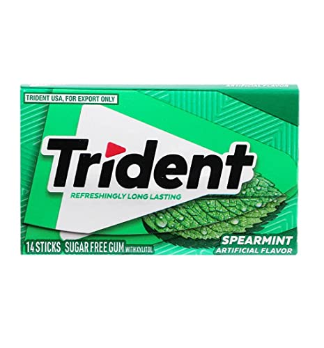 Image of Trident Sugar Free Gum Spearmint, 2 x 26 g