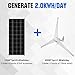 ECO-WORTHY 500W Solar Wind Power Kit: 1x 400W Wind Turbine Generator with Hybrid Controller + 1x 100W Mono Solar Panel for Home/RV/Boat/Farm/Street Light and Off-Grid Appliances