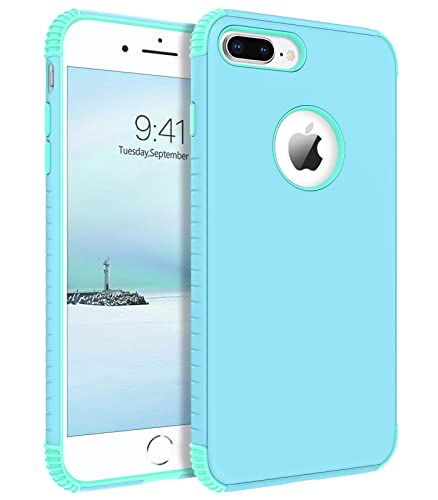 Coque iPhone 8 Plus / 7 Plus BENTOBEN hybride 2 en 1 bleu menthe