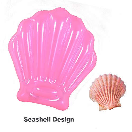 Seashell Pool Float 2 Pack, Summer Fun Inflatable Seashell Float For Kids, Pink Seashell Pool Or Beach Toys Of 42 Inches #TOP4
