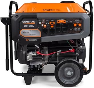 Generac 19,300 Starting Watt Portable Gas Generator - Electric Start - Home Backup or RV Ready - Heavy Duty Frame - Quiet, Long Runtime, Emergency Power - 49-State Compliant