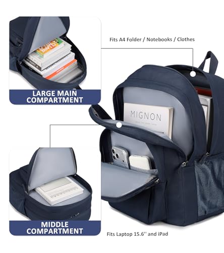 Image of abshoo Classical Basic Womens Travel Backpack For College Men Water Resistant Bookbag (Navy)