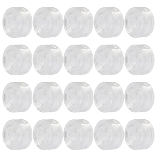 Kyuionty 20 PCS Guitar Effect Pedal Button Footswitch Toppers Transparent Protection Cap Foot Nail...