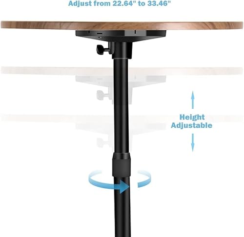 image for Goyappin Bar Table,Small Round Side Table Laptop Floor Stand,22.2