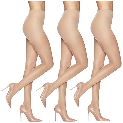 L'eggs Women's Energy 3-Pack Control Top Reinforced Toe Panty Hose
