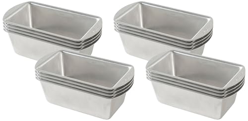 Image of Nordic Ware Natural Aluminum Commercial Mini Loaf Pans, Four 2-Cup Pans (Pack of 4)