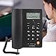 ciciglow Vintage Schnurgebundenes Tischtelefon, Freisprechtelefon, Rauschunterdrückung, Kurzwahl, mit Pause/Hold-Funktion, für Home Office Hotel(Schwarz)