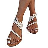 damenschuhe keilabsatz plateau Design: Damensommersandalen, lässige Flach, elegante römische Sandalen mit flachem Absatz, offene Hausschuhe, Strandschuhe