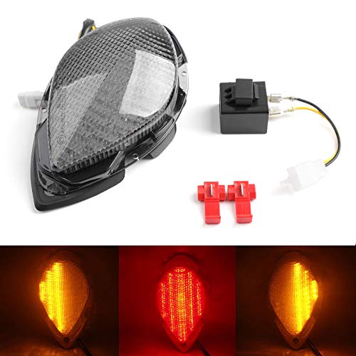 Areyourshop LED Taillight integrated Turn Signals For Yamaha Roadstar 2004-2008 Smoke