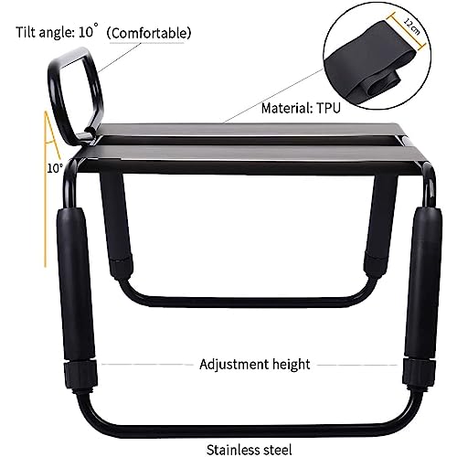 Folding Adjustable Position Assist Chair Portable Couples Mount Stool Elastic Furniture for Bedroom Bathroom Bear Weight up to 300 pounds 1177