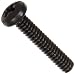 Steel Pan Head Machine Screw, Black Oxide Finish, Meets ASME B18.6.3, #2 Phillips Drive, #6-32 Thread Size, 3/4" Length, Fully Threaded, Import (Pack of 100)