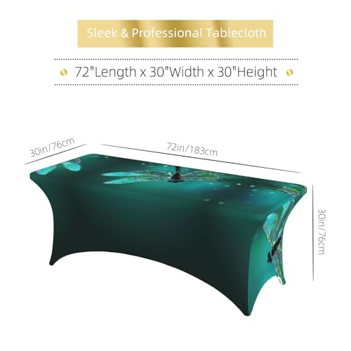 Housse de table rectangulaire extensible EdWal anti-pli élasthanne pour fête 1.8m - 7