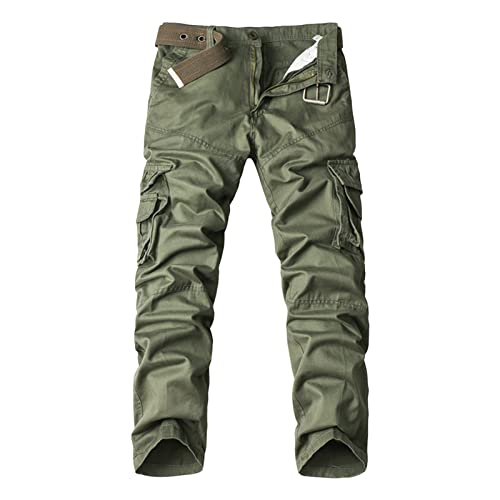 JEShifangjiusu Mens Casual Street Fashion Camo Cargo Pants Army Combat Military Pants Outdoor Cotton Multi-Pockets Pants