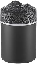 YUEMOL Difusor de aroma de vulcão 300ML Volcano Air Humidifier USB Aromatherapy Essential Oil Diffuser, with LED Light for Home Car Mute Mini Mist Maker Fogger (Color : Black, Size : 78 * 78 * 130mm)