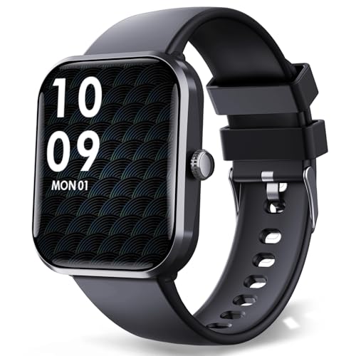 Reloj Inteligente Hombre Mujer, Smartwatch con Allerta Temperatura/Pulsómetro/Monitor de Sueño, 100+ Modos Deportivos, Impermeable IP68 Pulsera Actividad para iOS Android