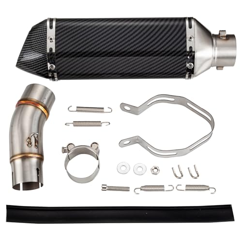Lesiyou Motorcycle Muffler Mid Pipe Muffler Adapter Connect Pipe Compatible with Kawasaki Ninja 400 Z400 2018 2019 2020 2021 2022 2023 Ninja 500 2024