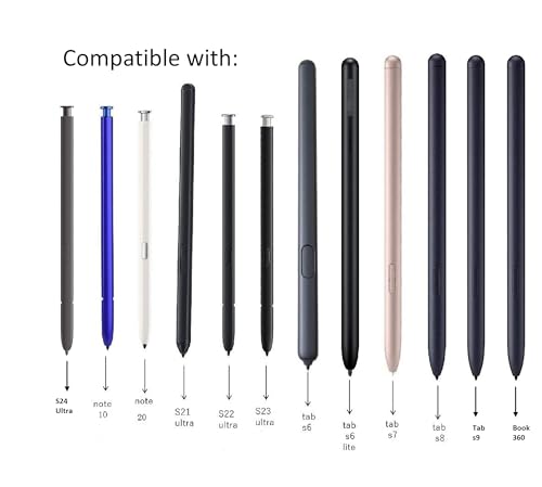 Image of SLQ [5Pack Soft Tips] OEM S24 Ultra Pen Tips,Nibs Replacement For Samsung Galaxy Tab S8 /S8+,S9 /S9+ /S9 Ultra /S9 FE All Verison Stylus S Pen Replacement Tips /Nibs+Tweezers (5Pcs Soft Tips-Black)