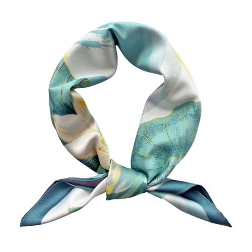 Julunar Silk Scarf for Women and Men with Double-sided Different Patterns Head Scarves Hair Wraps for Sleeping