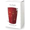 Tea Forte Warming Joy Kati Cup, Ceramic Loose Leaf Tea Infuser Cup with Basket and Lid, 12oz Double Walled Tumbler with Stainless Steel Influser and Gift Box