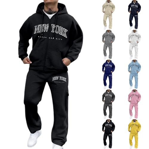 Men's Casual Suits -Stylish Outdoor Set Autumn Winter Letter Print Design for Modern Men Perfect for Versatile