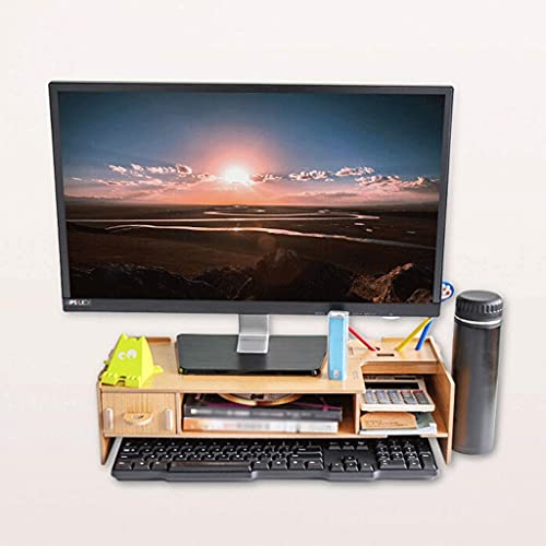 Base para computadora y monitor elevadora HBJWOV Natural miniatura 3