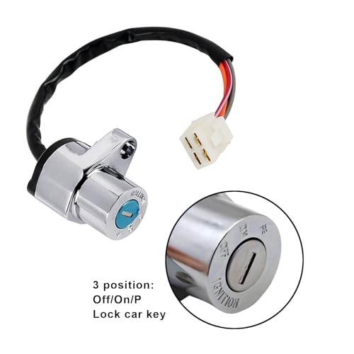 Image of SecosAutoparts Ignition Key Switch Lock Set Fit for Suzuki LS650 Boulevard S40 1986-2017 Fit for Suzuki VS1400 Boulevard S83 1987-2009 Fit for Suzuki VS750 VS600 VS800 Boulevard S50 1985-2005