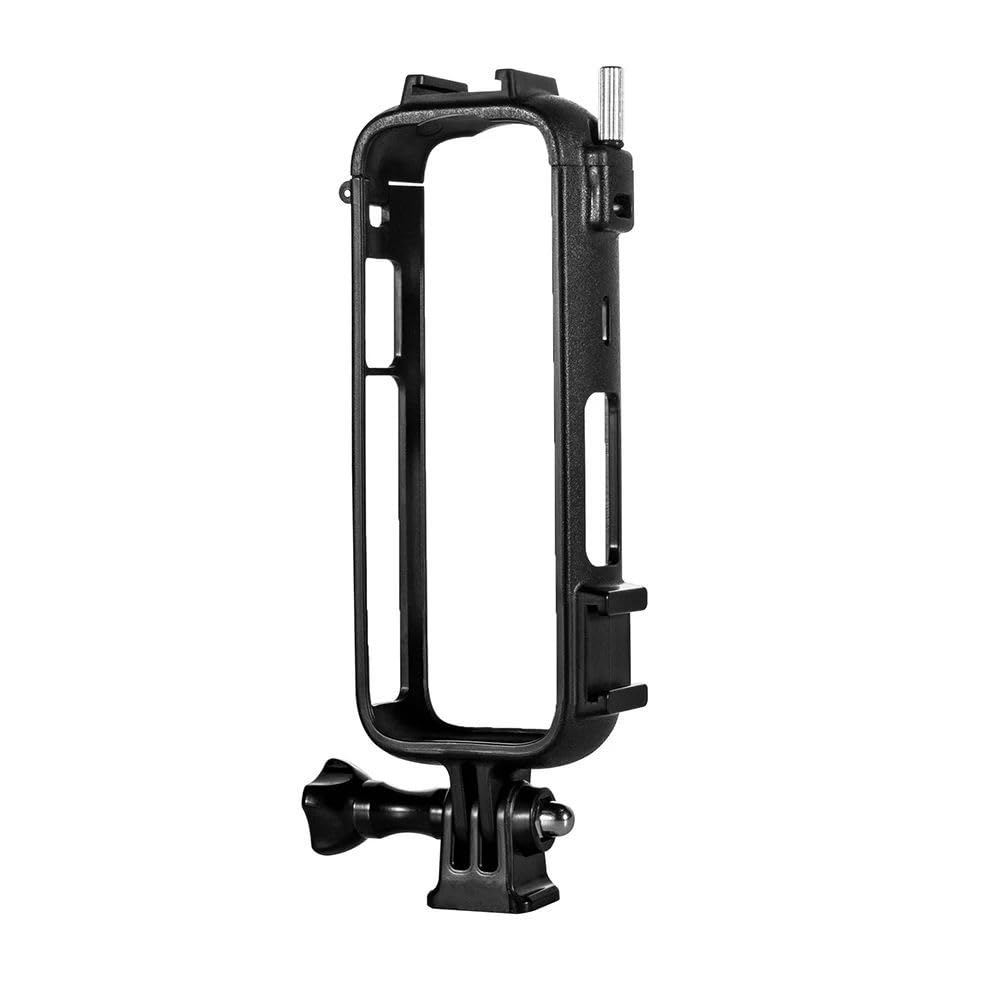 Generic Frame Cage for Insta360 X4, Durable Housing Cage with 1/4 Threaded Hole and Dual Cold Shoe Mount, Lightweight Protective Frame for Insta360 X4