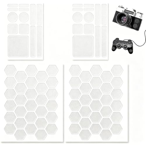 Image of ZORBES 4 Pack Universal Pre Cut Grip Tape Stickers with Adhesive Anti Slip PEVA Grips for Phones Keyboards Mice Game Controllers DIY Use Smooth Surfaces