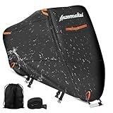 Anzentakai バイクカバー 500D 厚手【2025年 耐久性アップ】 耐水圧20000mm 車体カバー 湿気対策 耐熱 防水 風飛び防止 チェーンホール付き 2.5m防風ベルト付き 収納バッグ付き 警告反射テープあり 超撥水 紫外線防止 バイク用レインカバー スクーター/原付/125cc/250cc用/400cc用