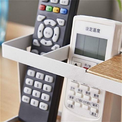 Decoración de la habitación Soporte del mando a distancia Soporte de madera de hierro vidrios de reloj Caja de almacenamiento de escritorio de oficina organizador de la joyería de almacenamiento en ra