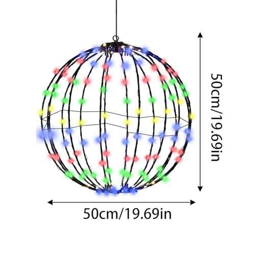 Sphère lumineuse de boule de Noël avec design pliable innovant