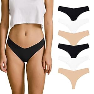SHARICCA Tangas sin Costuras Mujer Elástico Thong Bragas para Mujer Cómod