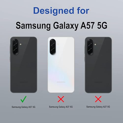 Image of amazon basics Back Case Cover for Samsung Galaxy A57 5G | Magnetic Case with Built-in Metal Ring | Supports MagSafe Charger, Wallet & Car Mount | Shockproof Hybrid PC + TPU | Blue