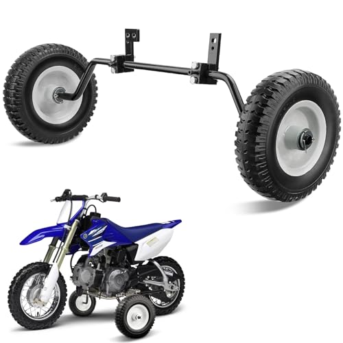 Dirt Bike Training Wheels Compatible with Razor MX125 MX350 MX400 MX500, PW50,Honda XR50 CRF50 Z50 Z50R, TTR50,50cc 49cc Kids' Dirt Bike Training Wheels, Easy to Install Black