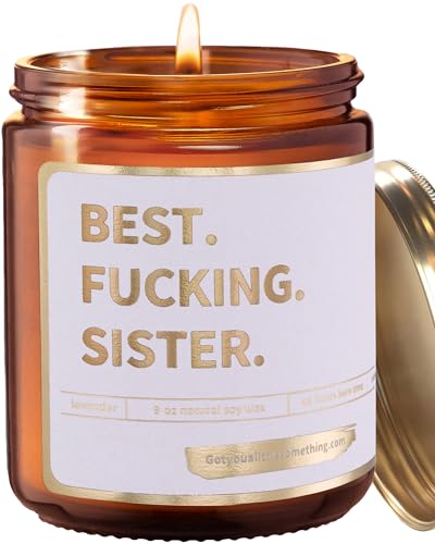 Best Sister Ever Scented Candle - Funny Birthday Gifts for Sister from Sisters - Sister Birthday...