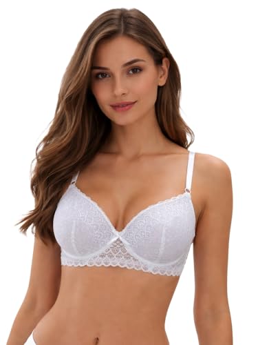 Image of Viola's Secret 6 Pack of Color Print T-Shirt Bras B Cup C Cup and D Cup
