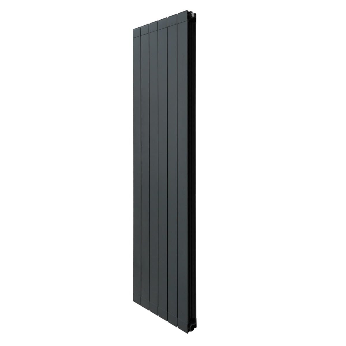 Radiatore di Design in Alluminio 1800mm x 475mm Verticale Doppio Pannello Piatto A Colonna Termosifone Moderno Leggero Grigio Antracite Spazzola Kit di Fissaggio Staffe Inclusi
