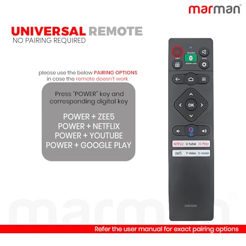 Image of marman Compatible with Panasonic Smart TV Remote Suitable for 4K Ultra HD LCD TH-43LX750DX JX750 Model Non Voice Command No Google Assistant - Match Remote Key by Key with Existing Remote Control