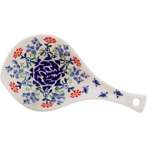 Authentic Polish Pottery Condiment Dish in Last Summer Flowers Design Handmade in Boles?awiec Poland + Certificate of Authenticity