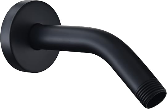 Wall Mounted Extention Shower Arm Sold with Shower Arm Flange for U4993-BL 6-inches, Matte Black