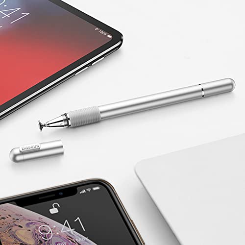 Stylet tactile universel argenté haute précision pour tablettes iPad et écrans Android