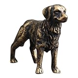 Toyvian Kupfer Schäferhund Figur Desktop Dekor Miniatur Kupferhandwerk Vintage Ornamente Wohnkultur