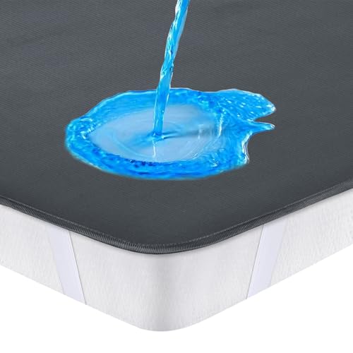 Matratzenschoner 90x200 cm Wasserdicht, Grau inkontinenzunterlage waschbar, bettunterlage wasserdicht für kinder - wasserdichte Matratzenauflage