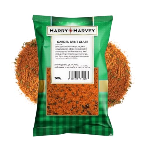 Harry Harvey Garden Mint Meat Glaze Marinade & Rub 200g | BBQ Seasoning Spice Mix for Chicken, Lamb, Beef, Pork & Fish | Premium Chicken Seasoning, BBQ Rub & Meat Rubs and Seasoning for Cooking